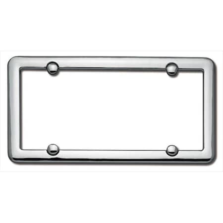 Cruiser Accessories 20630 Nouveau License Plate Frame; Chrome With Fastener Caps